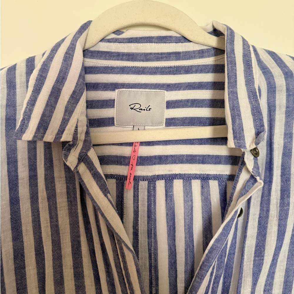 Free people striped button down